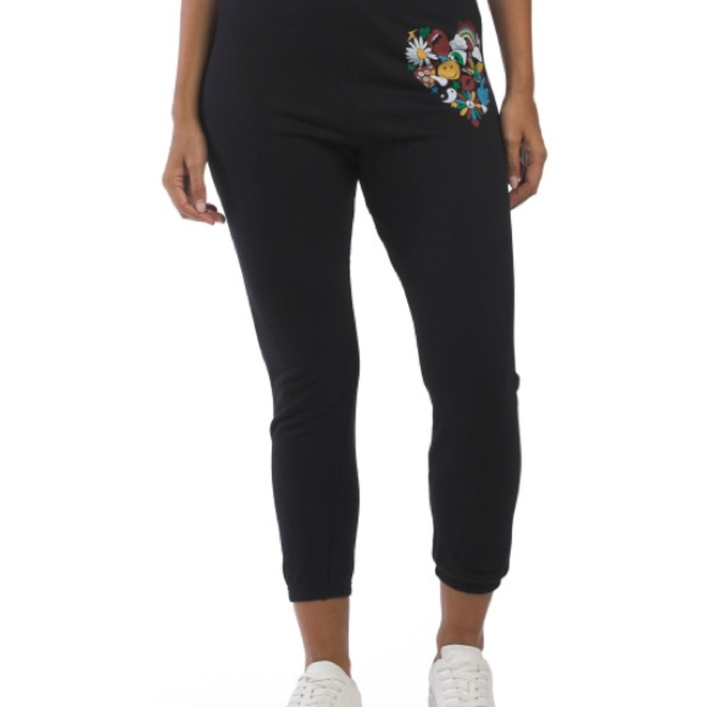 Lauren Moshi Alana Cropped Sweatpants with Retro Elements